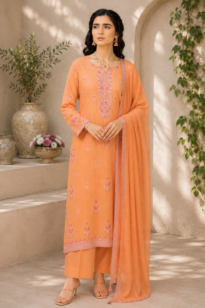 Peach Blossom Kurta Set