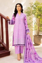 Lavender Bloom Embroidered 3-Piece Suit