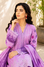 Lavender Bloom Embroidered 3-Piece Suit