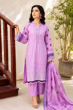 Lavender Bloom Embroidered 3-Piece Suit