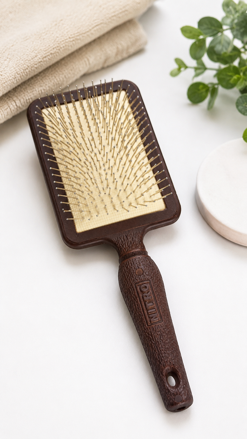 Nitro Wooden Paddle Detangling Hair Brush