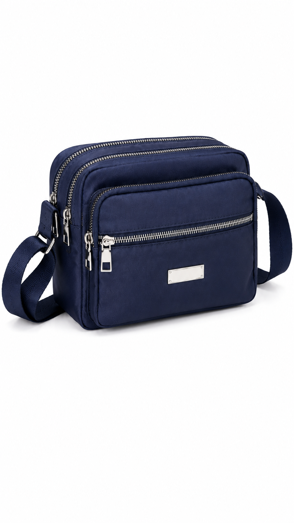 Navy Blue Multi-Pocket Crossbody Bag