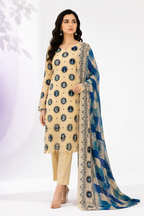 Ivory Azure Embroidered 3-Piece Suit