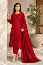 Ruby Tonal Printed 3-Piece Suit