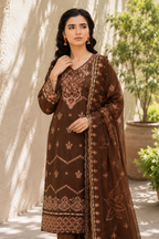 Cocoa Rose Embroidered 3-Piece Suit