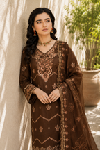 Cocoa Rose Embroidered 3-Piece Suit