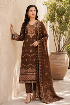 Cocoa Rose Embroidered 3-Piece Suit
