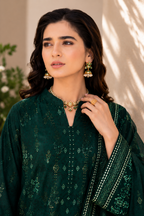 Emerald Foil Printed 3-Piece Suit
