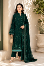 Emerald Foil Printed 3-Piece Suit