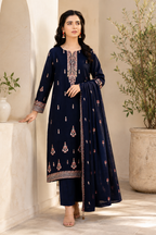 Midnight Coral Embroidered 3-Piece Suit