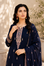 Midnight Coral Embroidered 3-Piece Suit