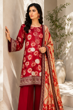 Scarlet Daisy Printed 3-Piece Suit