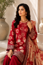Scarlet Daisy Printed 3-Piece Suit